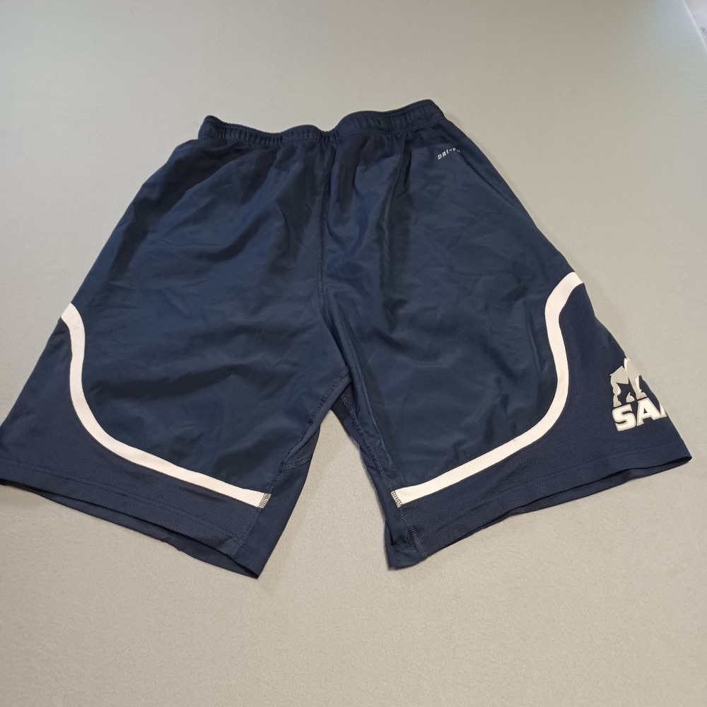 Nike Dri-FIT Samford Bulldogs Mens Basketball‎ Shorts Navy Blue Large Athletic